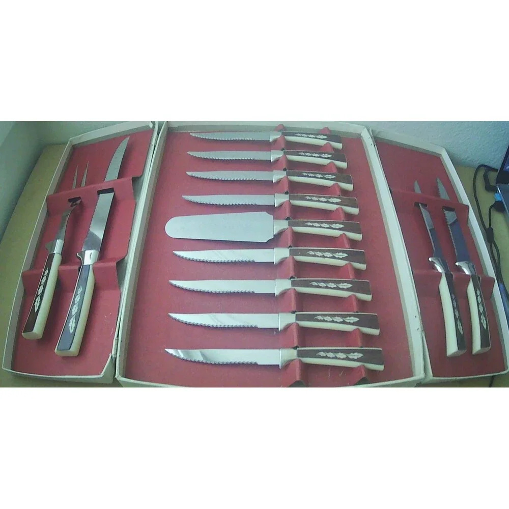VTG Sheffield English Stainless Steel 19 Piece Cutlery Set Treasure Cottage Core